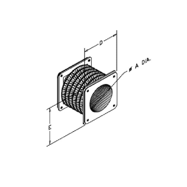 End Plate, 10 in. H x 8.63 in. W x 8.63 in. L, Stainless Steel